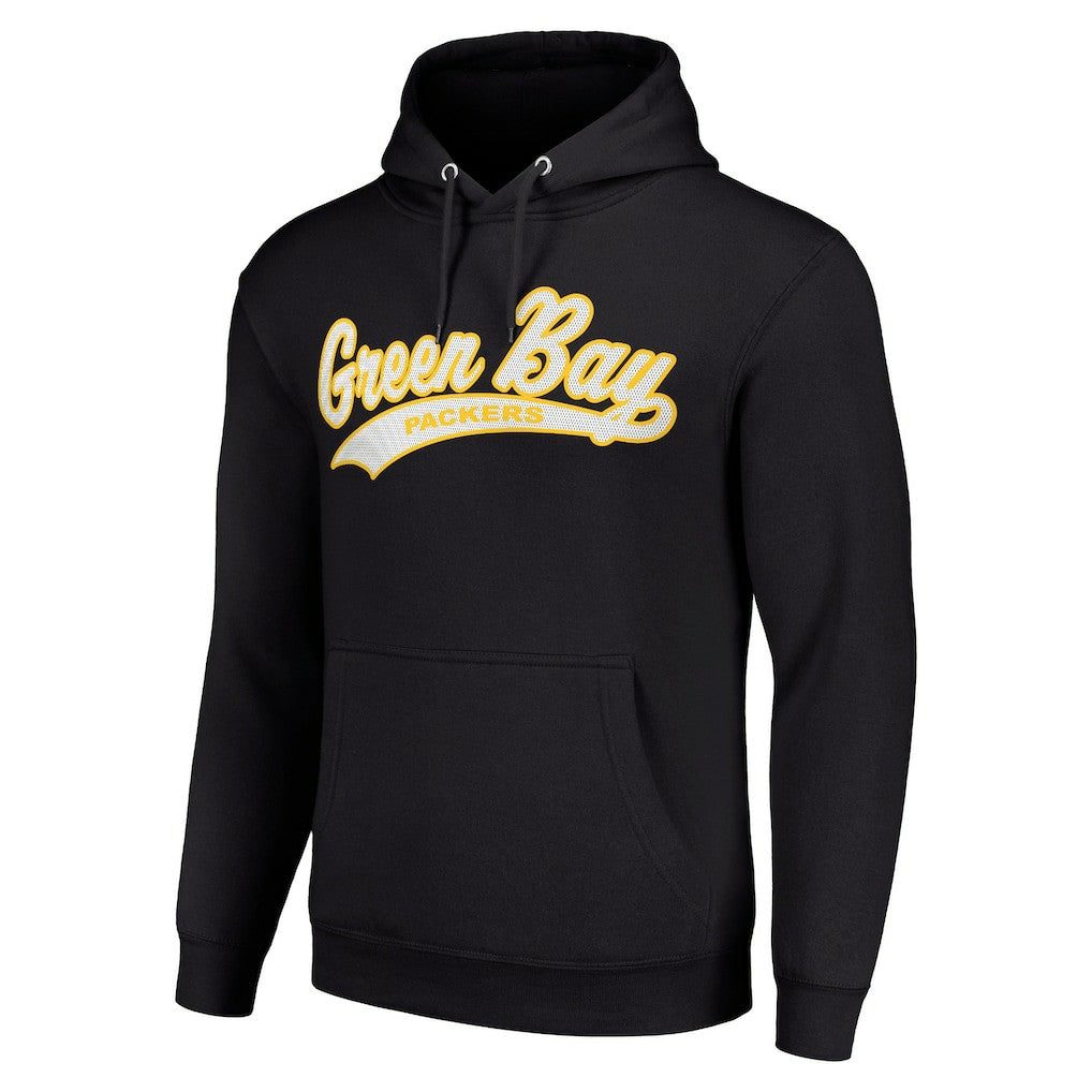 Green Bay Packers Starter Unisex Tailsweep Pullover Hoodie - Black for sale