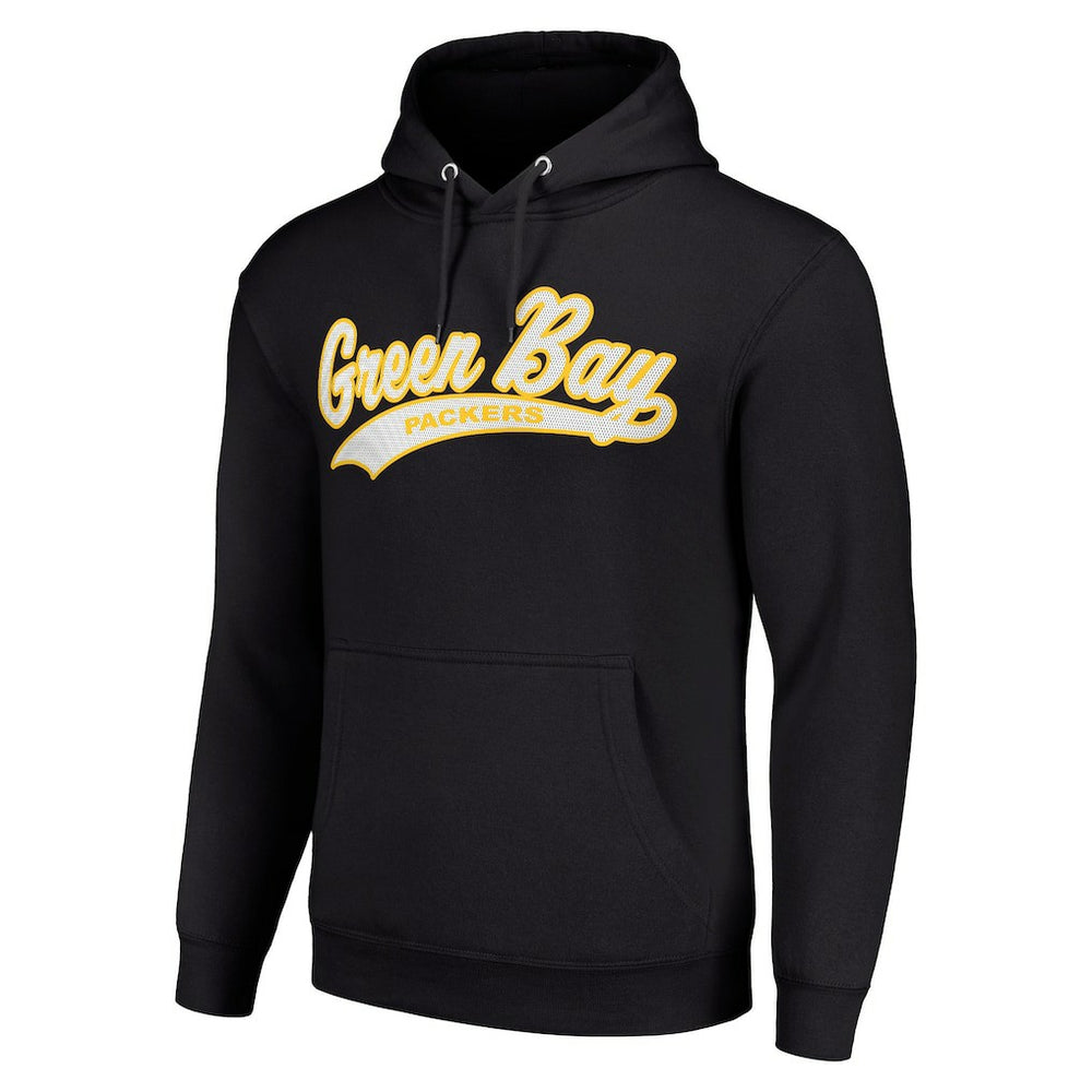 Green Bay Packers Starter Unisex Tailsweep Pullover Hoodie - Black for sale