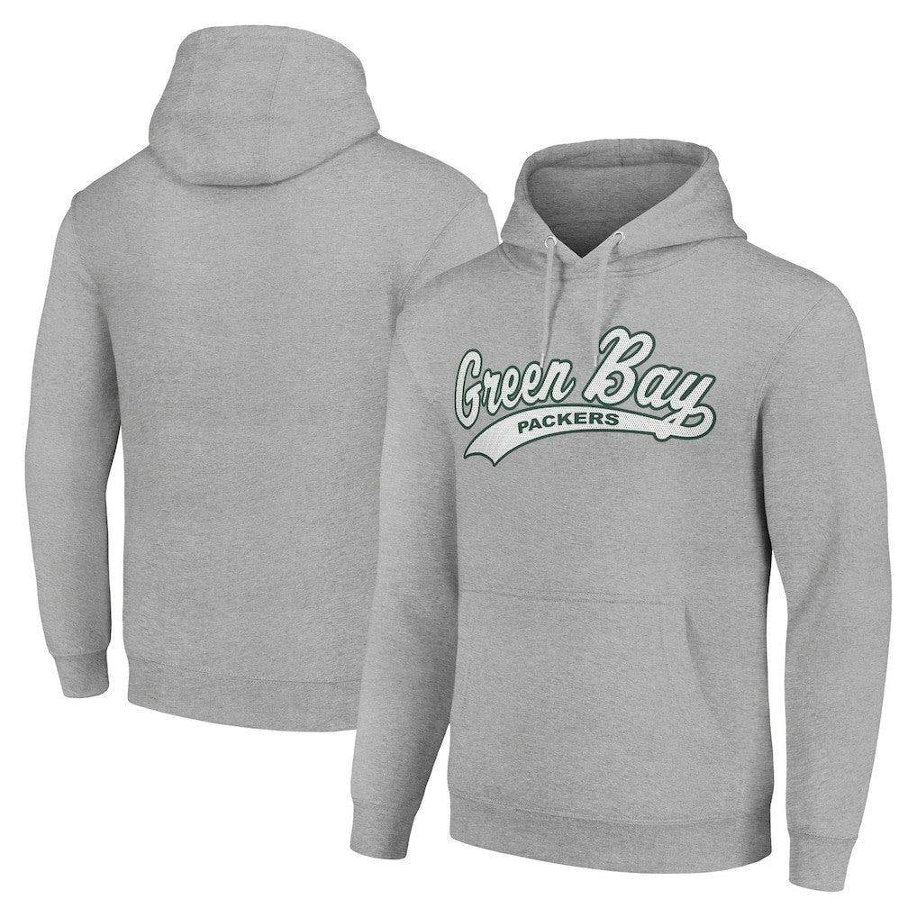 Green Bay Packers Starter Unisex Tailsweep Pullover Hoodie - Heather Gray cheap