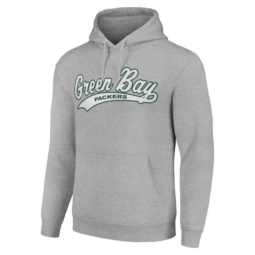 Green Bay Packers Starter Unisex Tailsweep Pullover Hoodie - Heather Gray cheap