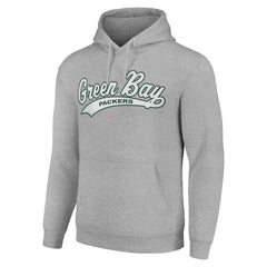 Green Bay Packers Starter Unisex Tailsweep Pullover Hoodie - Heather Gray cheap