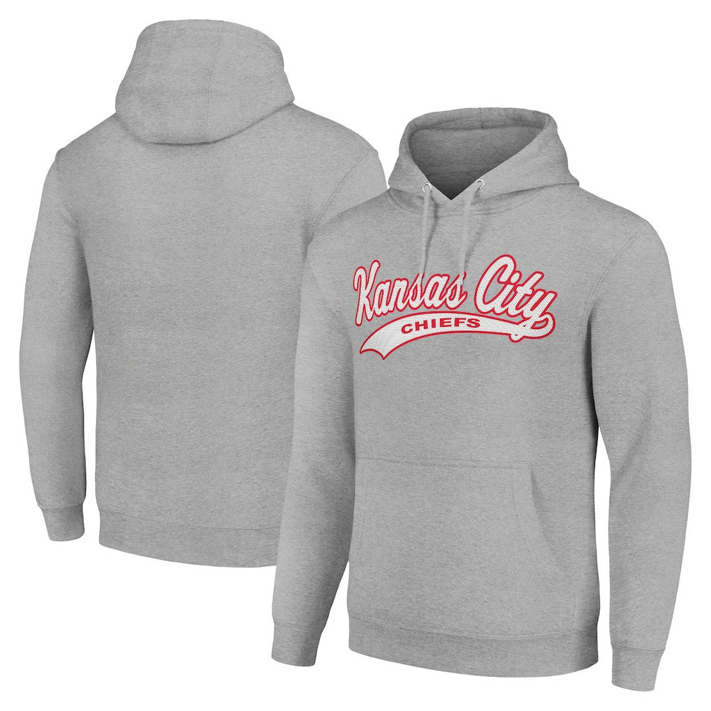 Kansas City Chiefs Starter Unisex Tailsweep Pullover Hoodie - Heather Gray on sale