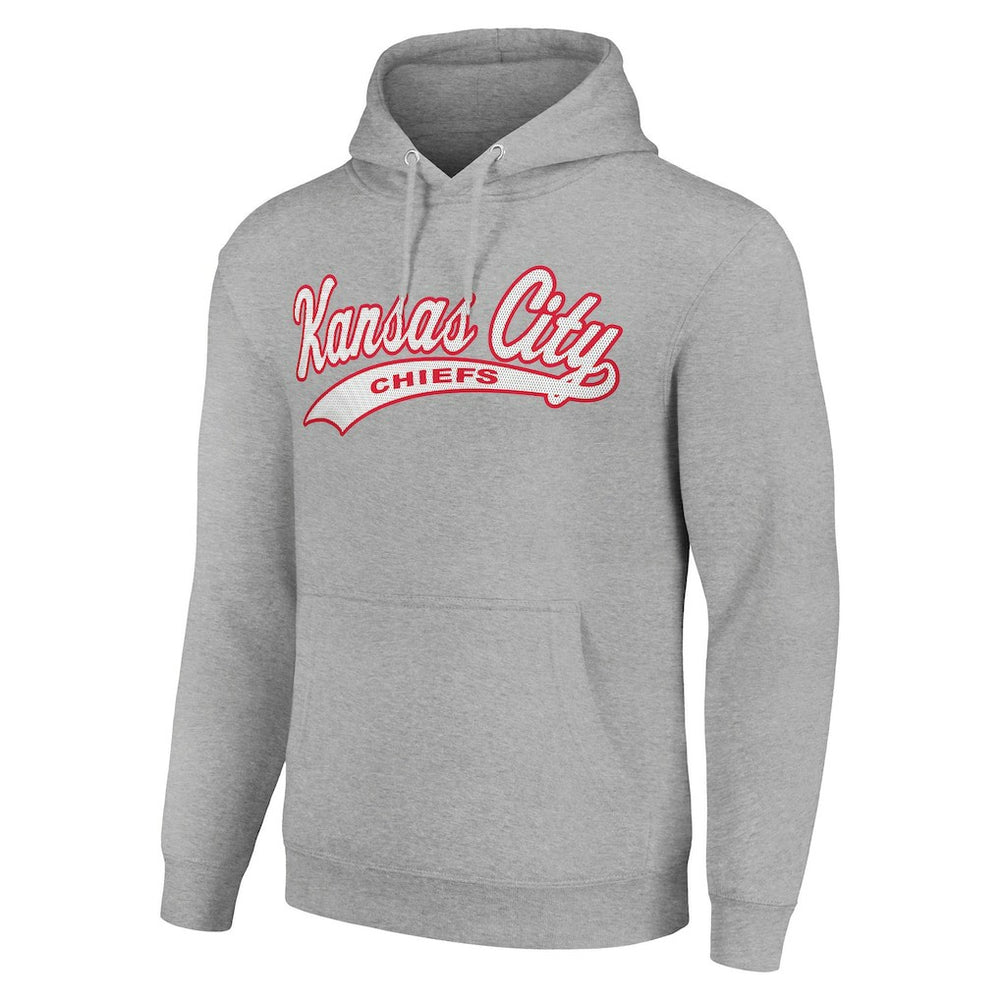 Kansas City Chiefs Starter Unisex Tailsweep Pullover Hoodie - Heather Gray on sale