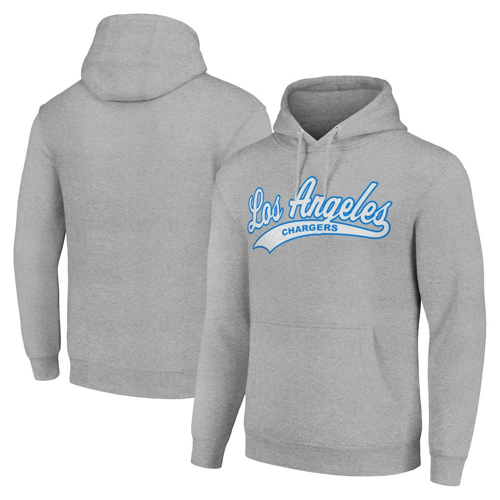 Los Angeles Chargers Starter Unisex Tailsweep Pullover Hoodie - Heather Gray sale