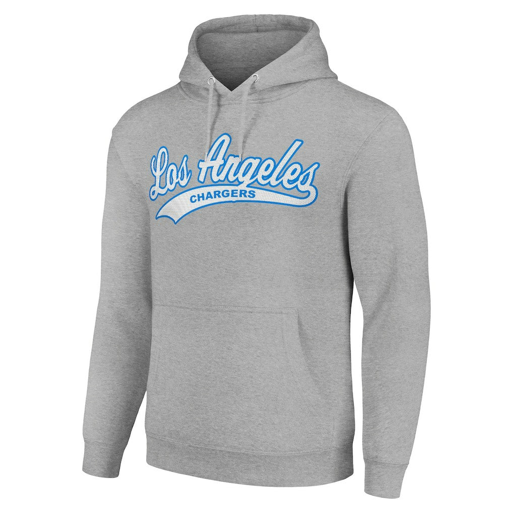 Los Angeles Chargers Starter Unisex Tailsweep Pullover Hoodie - Heather Gray sale