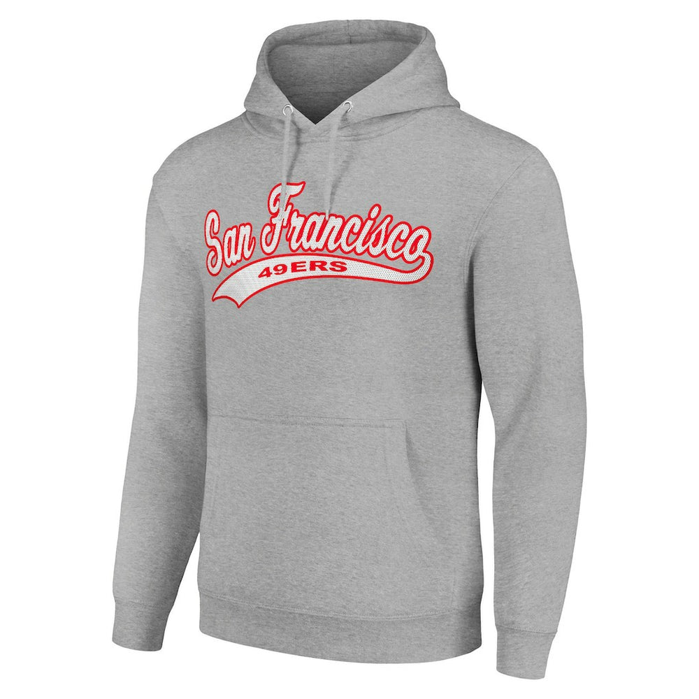 San Francisco 49ers Starter Unisex Tailsweep Pullover Hoodie - Heather Gray for sale