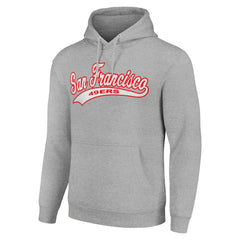 San Francisco 49ers Starter Unisex Tailsweep Pullover Hoodie - Heather Gray for sale