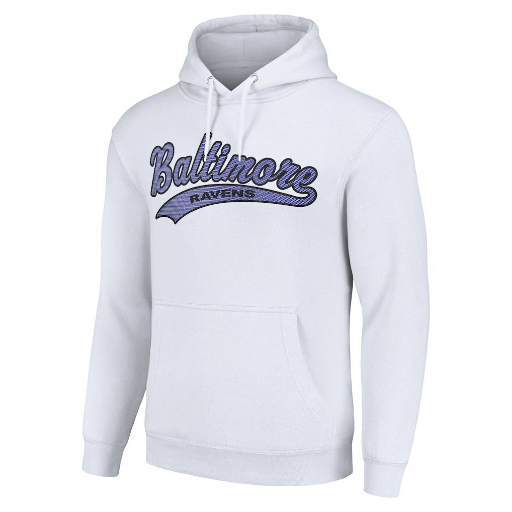 Baltimore Ravens Starter Unisex Tailsweep Pullover Hoodie - White outlet