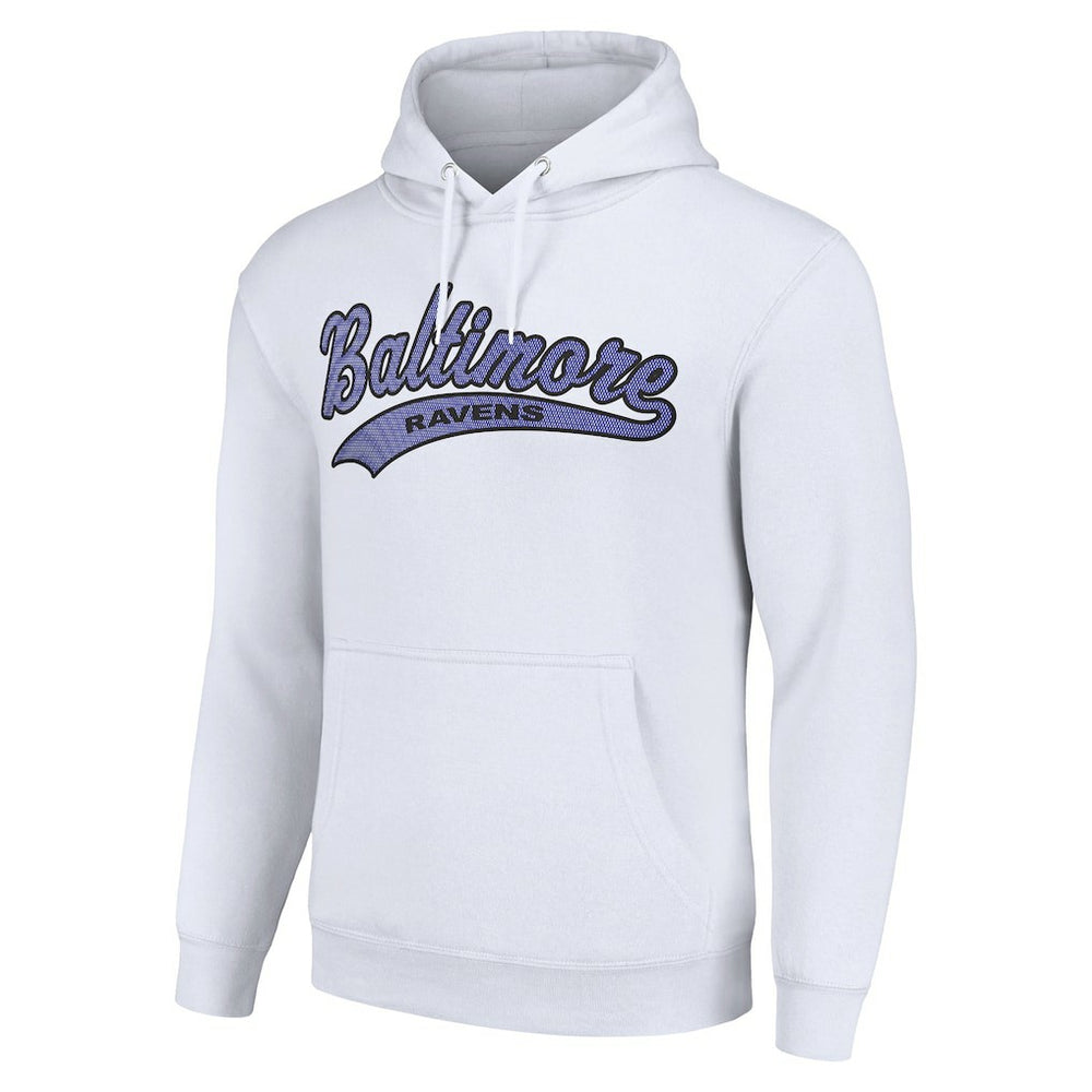 Baltimore Ravens Starter Unisex Tailsweep Pullover Hoodie - White outlet