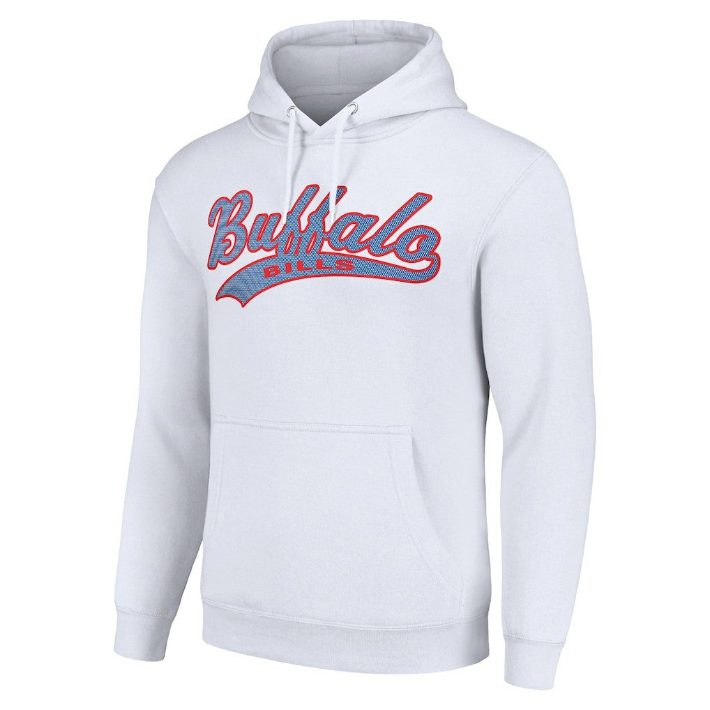 Buffalo Bills Starter Unisex Tailsweep Pullover Hoodie - White on sale