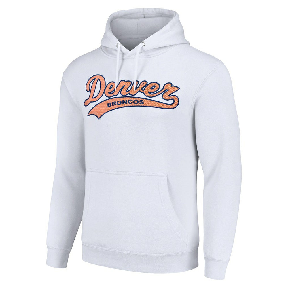 Denver Broncos Starter Unisex Tailsweep Pullover Hoodie - White cheap