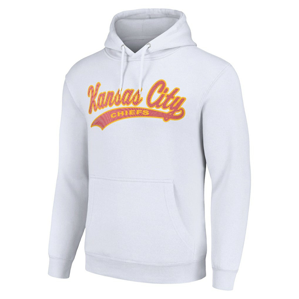 Kansas City Chiefs Starter Unisex Tailsweep Pullover Hoodie - White cheap