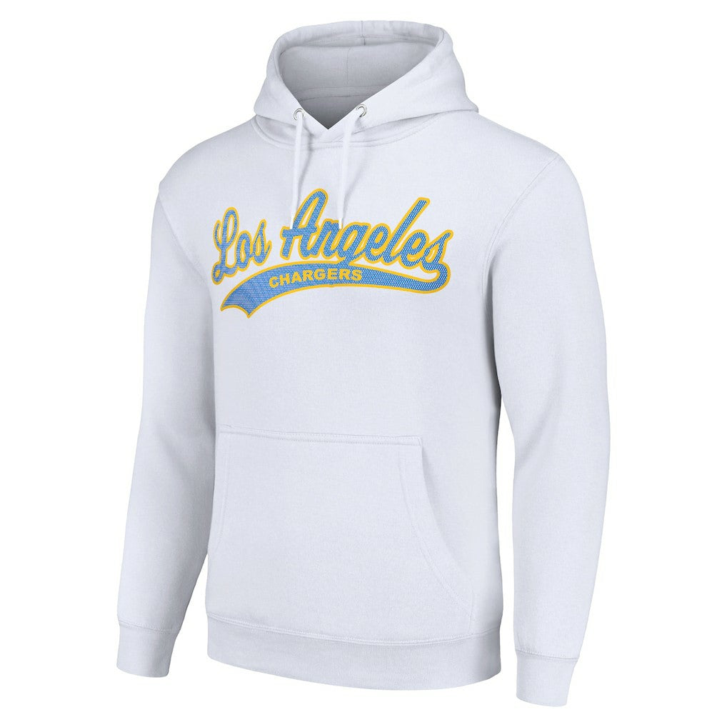 Los Angeles Chargers Starter Unisex Tailsweep Pullover Hoodie - White outlet