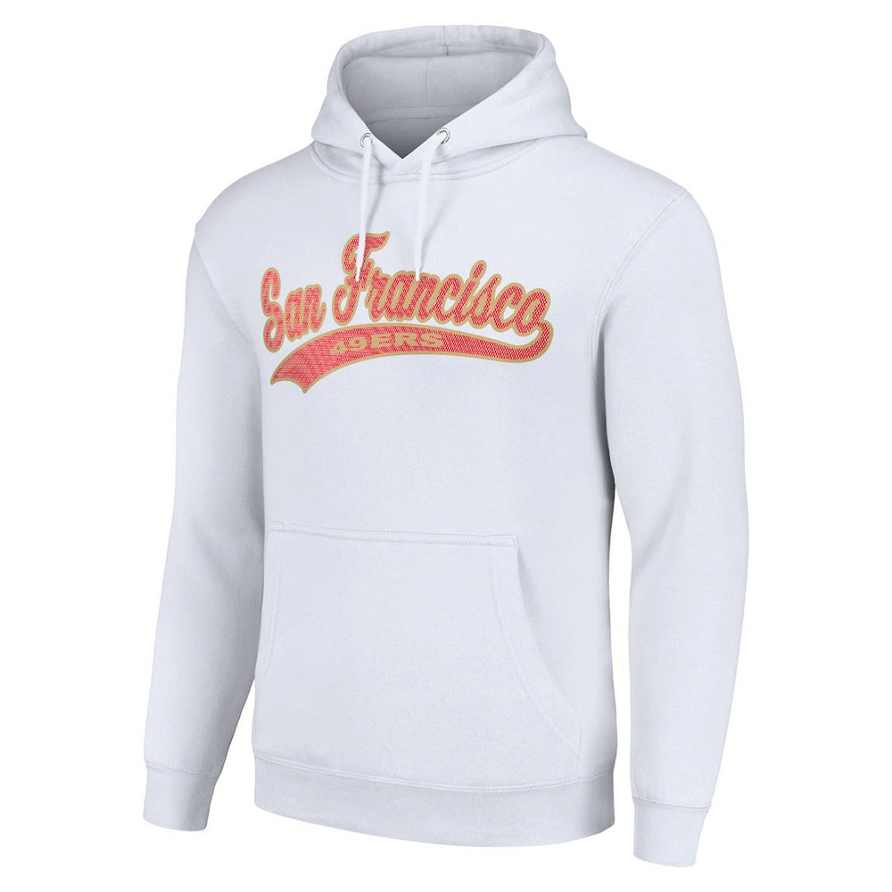 San Francisco 49ers Starter Unisex Tailsweep Pullover Hoodie - White discount