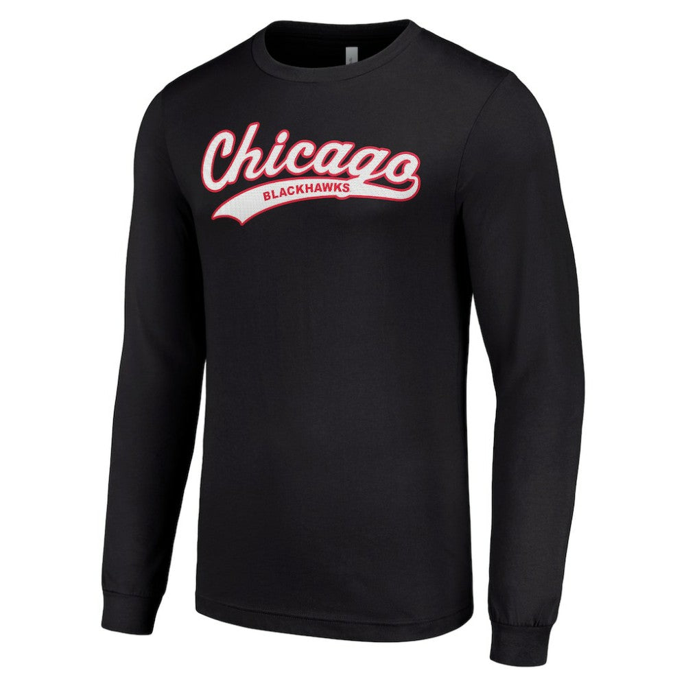 Chicago Blackhawks Starter Tailsweep T-Shirt - Black T-shirts
