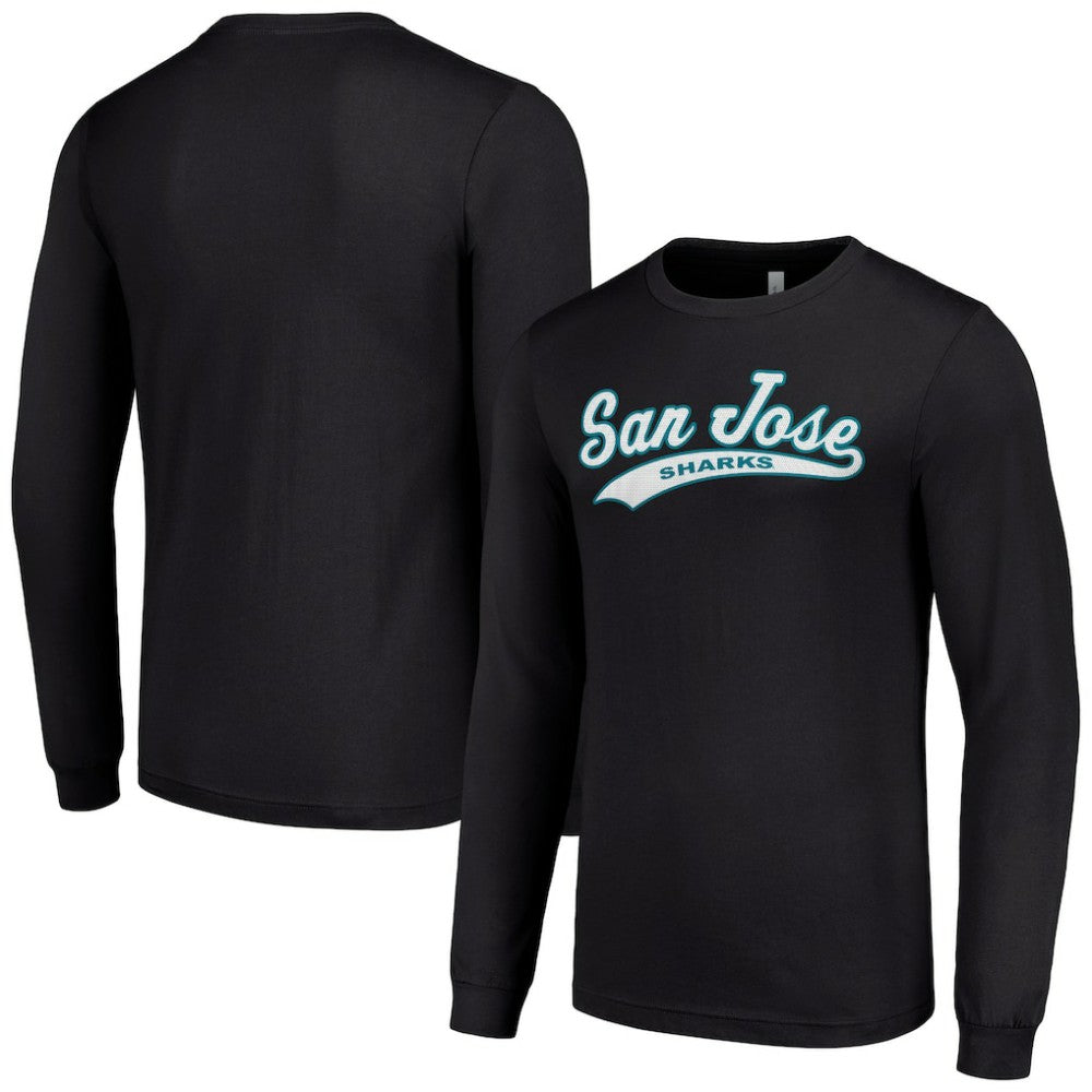 San Jose Sharks Starter Tailsweep T-Shirt - Black T-shirts