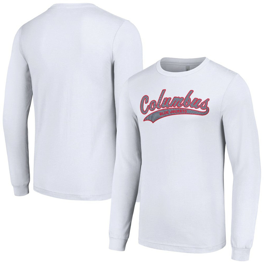 Columbus Blue Jackets Starter Tailsweep T-Shirt - White T-shirts