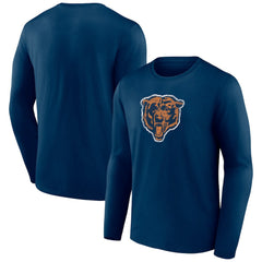Chicago Bears Throwback Long Sleeve T-Shirt - Navy on sale