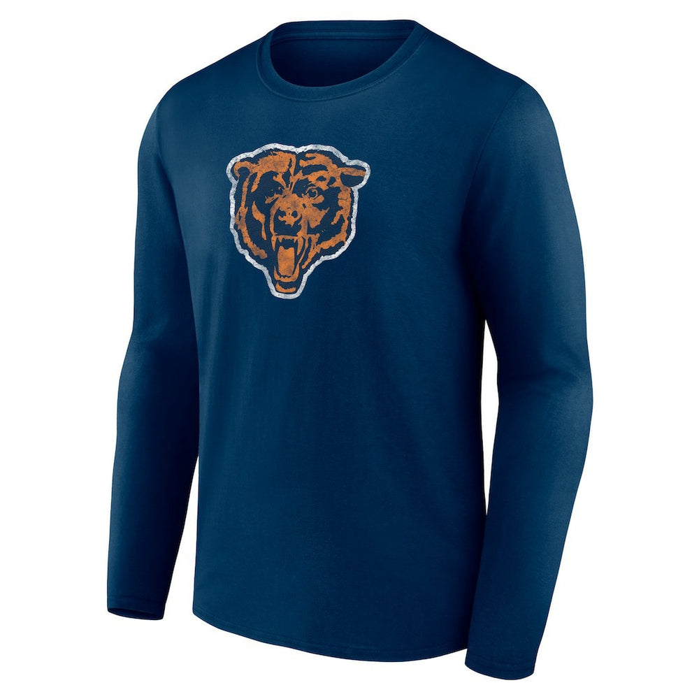 Chicago Bears Throwback Long Sleeve T-Shirt - Navy on sale