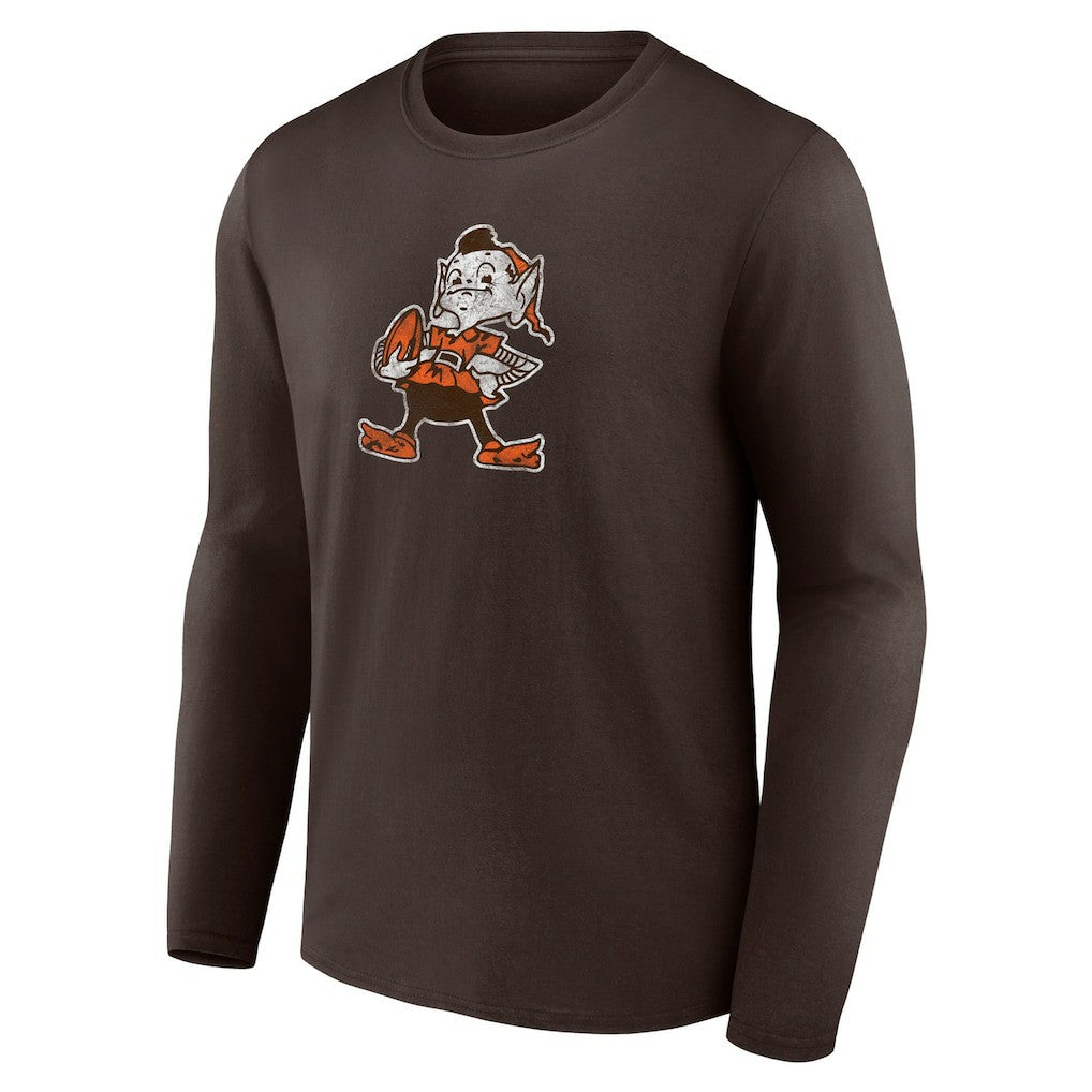 Cleveland Browns Throwback Long Sleeve T-Shirt - Brown sale