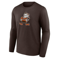 Cleveland Browns Throwback Long Sleeve T-Shirt - Brown sale
