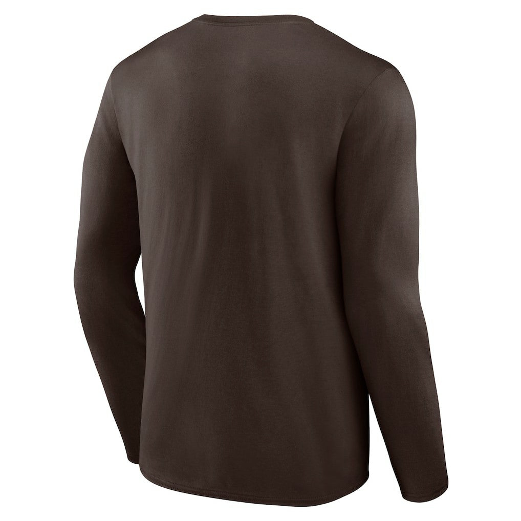 Cleveland Browns Throwback Long Sleeve T-Shirt - Brown sale