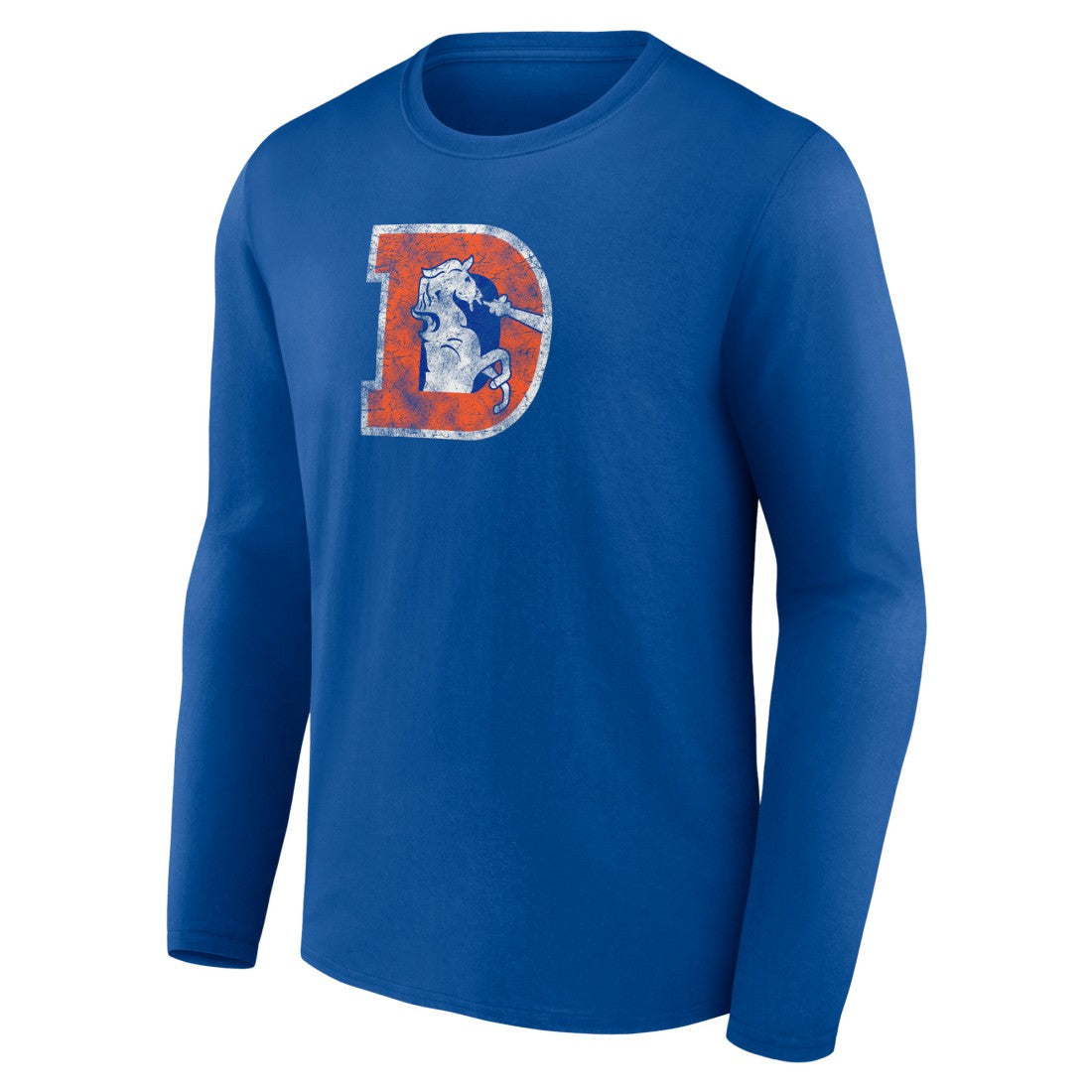 Denver Broncos Throwback Long Sleeve T-Shirt - Royal discount