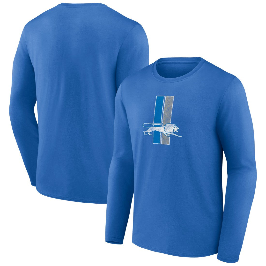 Detroit Lions Throwback Long Sleeve T-Shirt - Blue outlet