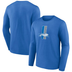 Detroit Lions Throwback Long Sleeve T-Shirt - Blue outlet