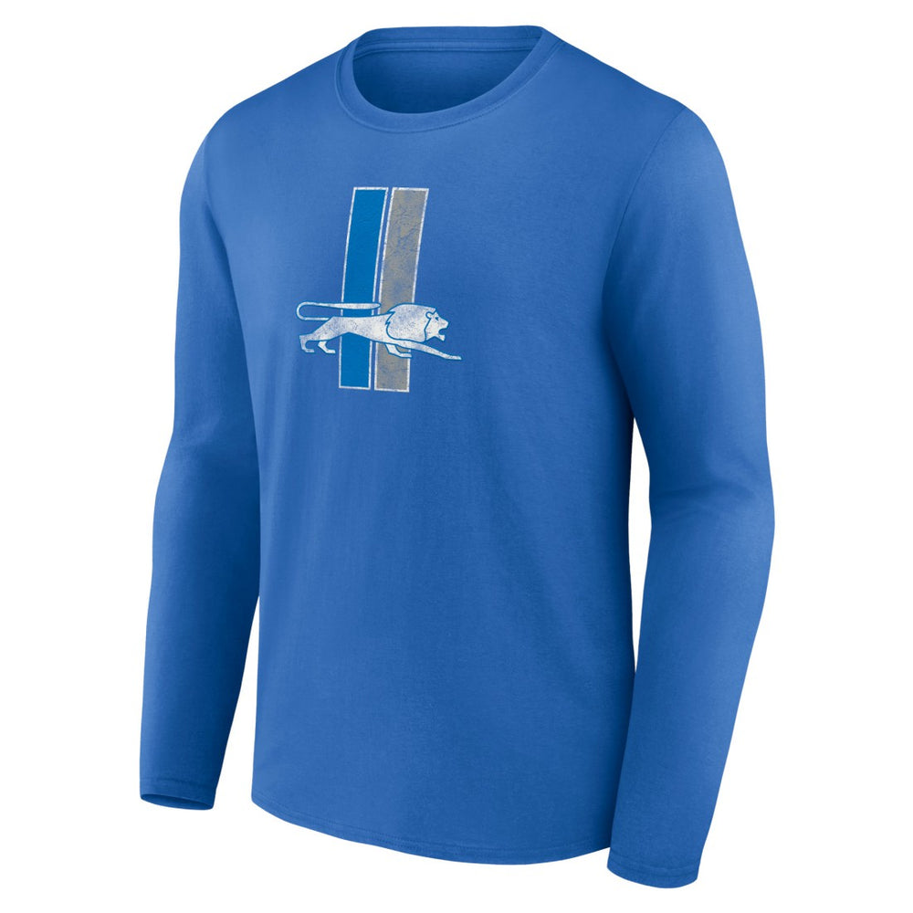 Detroit Lions Throwback Long Sleeve T-Shirt - Blue outlet