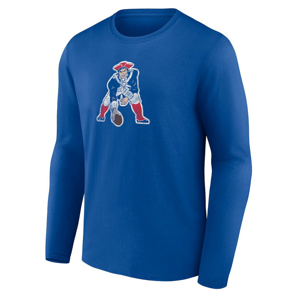 New England Patriots Throwback Long Sleeve T-Shirt - Royal for sale
