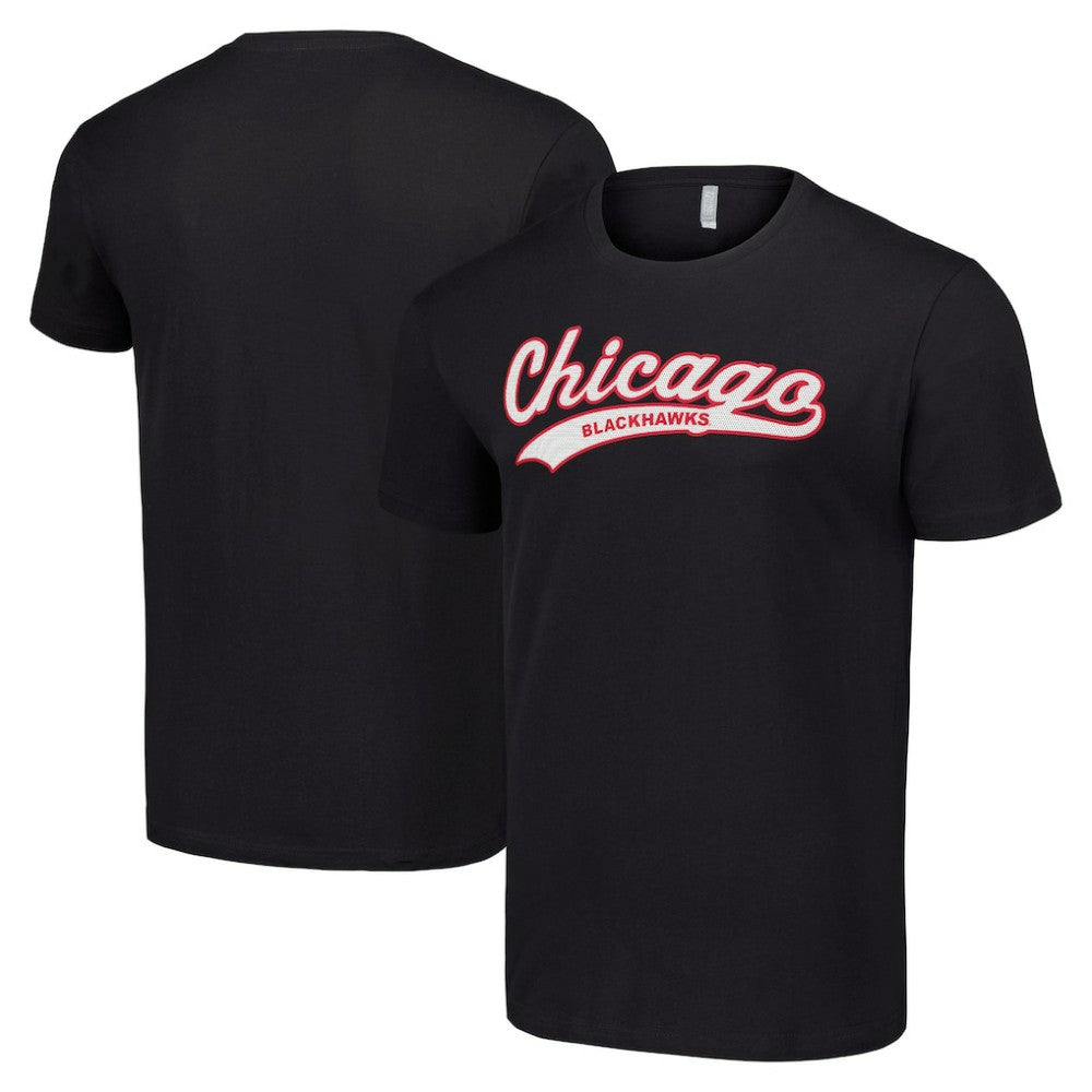 Chicago Blackhawks Starter Tailsweep T-Shirt - Black T-shirts
