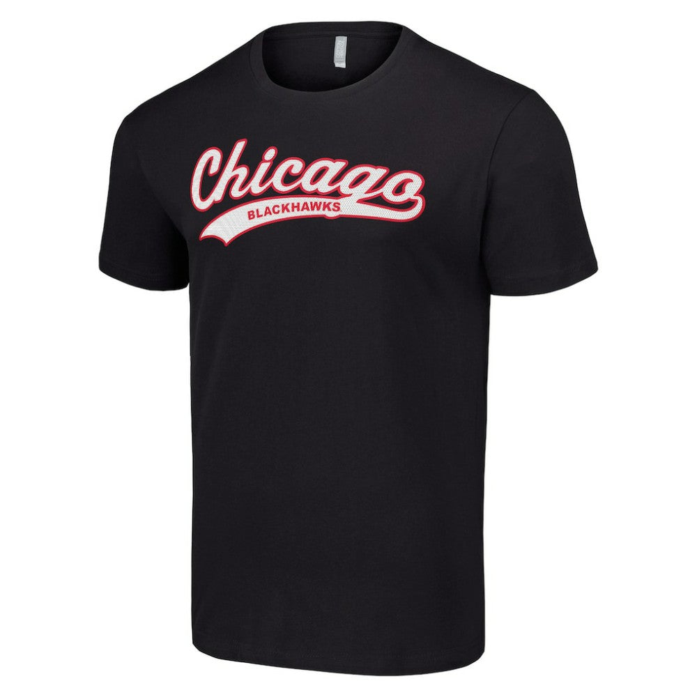 Chicago Blackhawks Starter Tailsweep T-Shirt - Black T-shirts