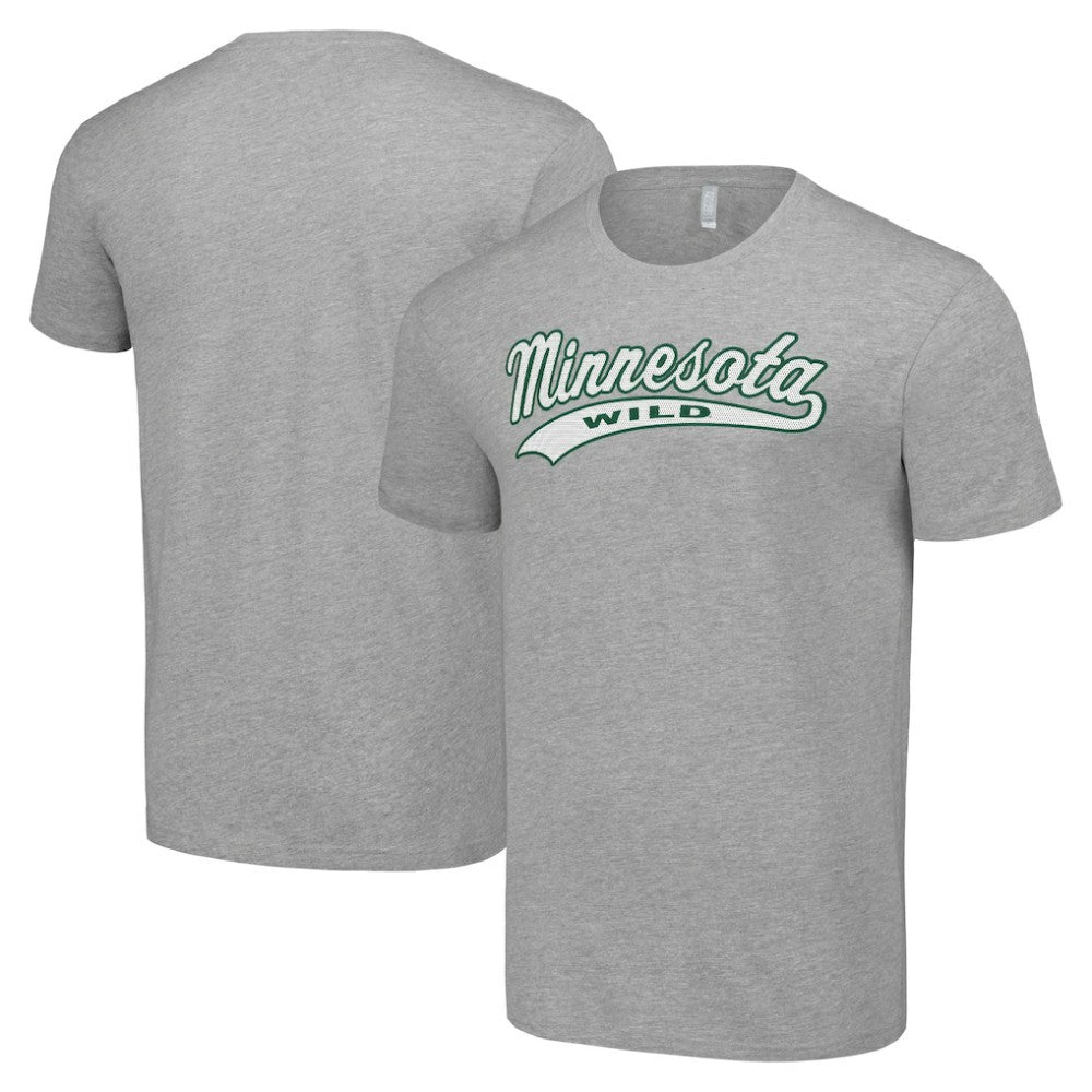 Minnesota Wild Starter Tailsweep T-Shirt - Heather Gray T-shirts