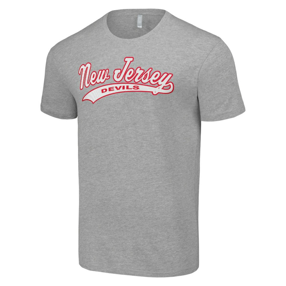 New Jersey Devils Starter Tailsweep T-Shirt - Heather Gray T-shirts