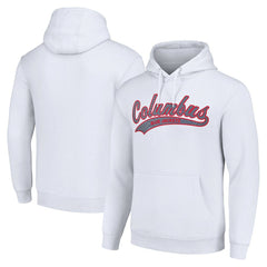 Columbus Blue Jackets Starter Tailsweep Fleece Tri-Blend Pullover Hoodie - White Hoodies