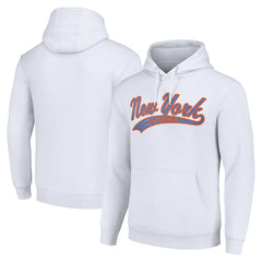 New York Islanders Starter Tailsweep Fleece Tri-Blend Pullover Hoodie - White Hoodies