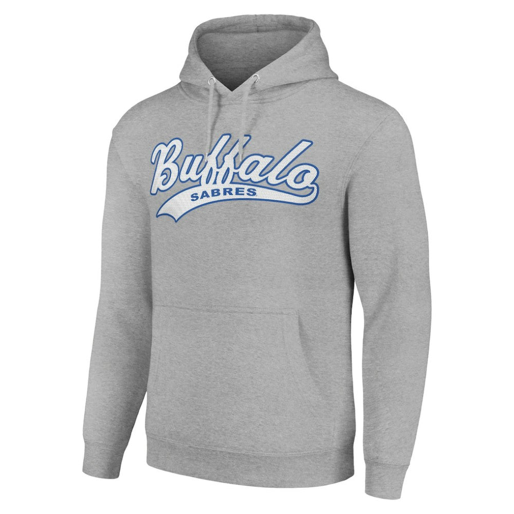 Buffalo Sabres Starter Tailsweep Fleece Tri-Blend Pullover Hoodie - Heather Gray Hoodies