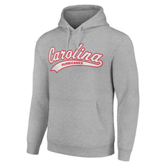 Carolina Hurricanes Starter Tailsweep Fleece Tri-Blend Pullover Hoodie - Heather Gray Hoodies