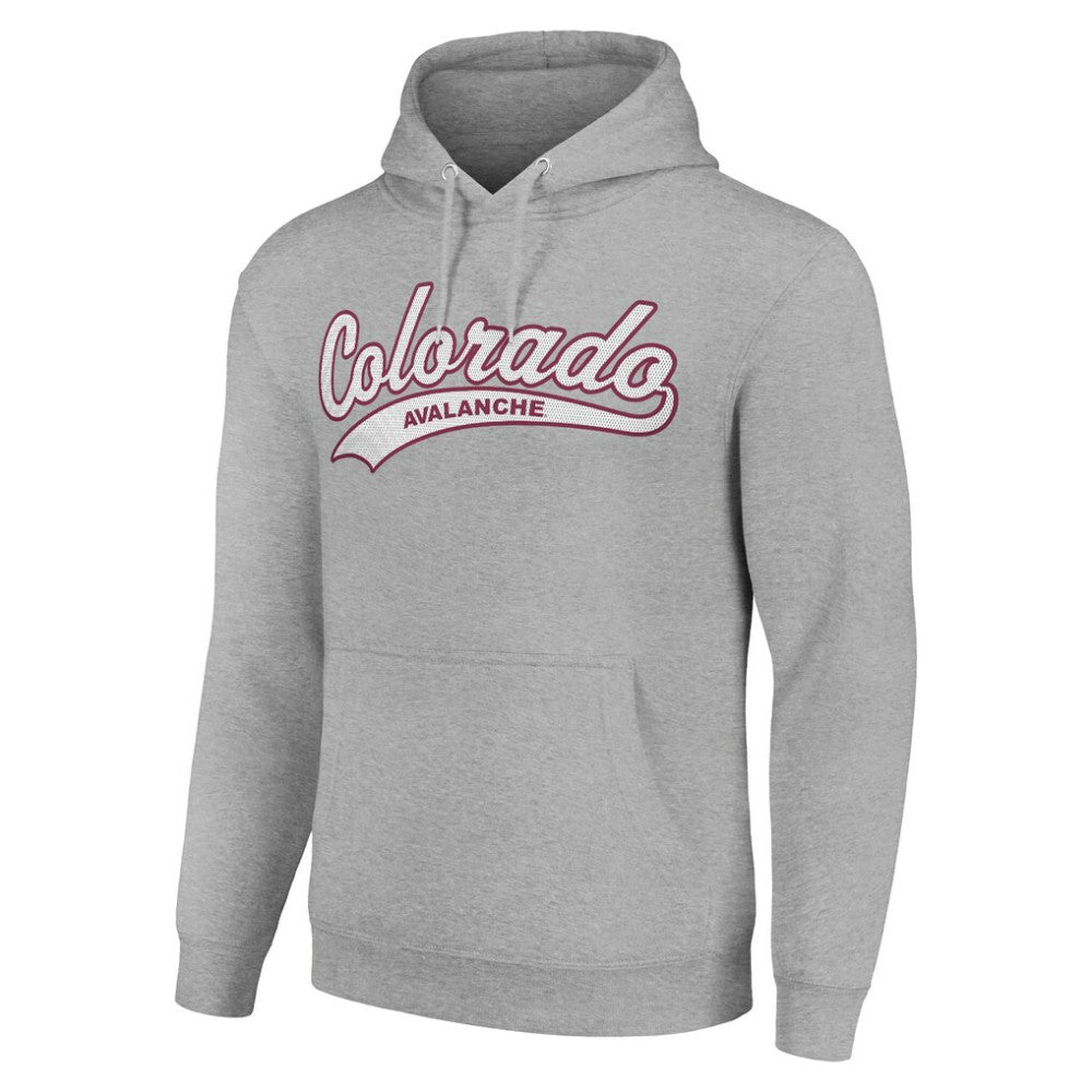 Colorado Avalanche Starter Tailsweep Fleece Tri-Blend Pullover Hoodie - Heather Gray Hoodies