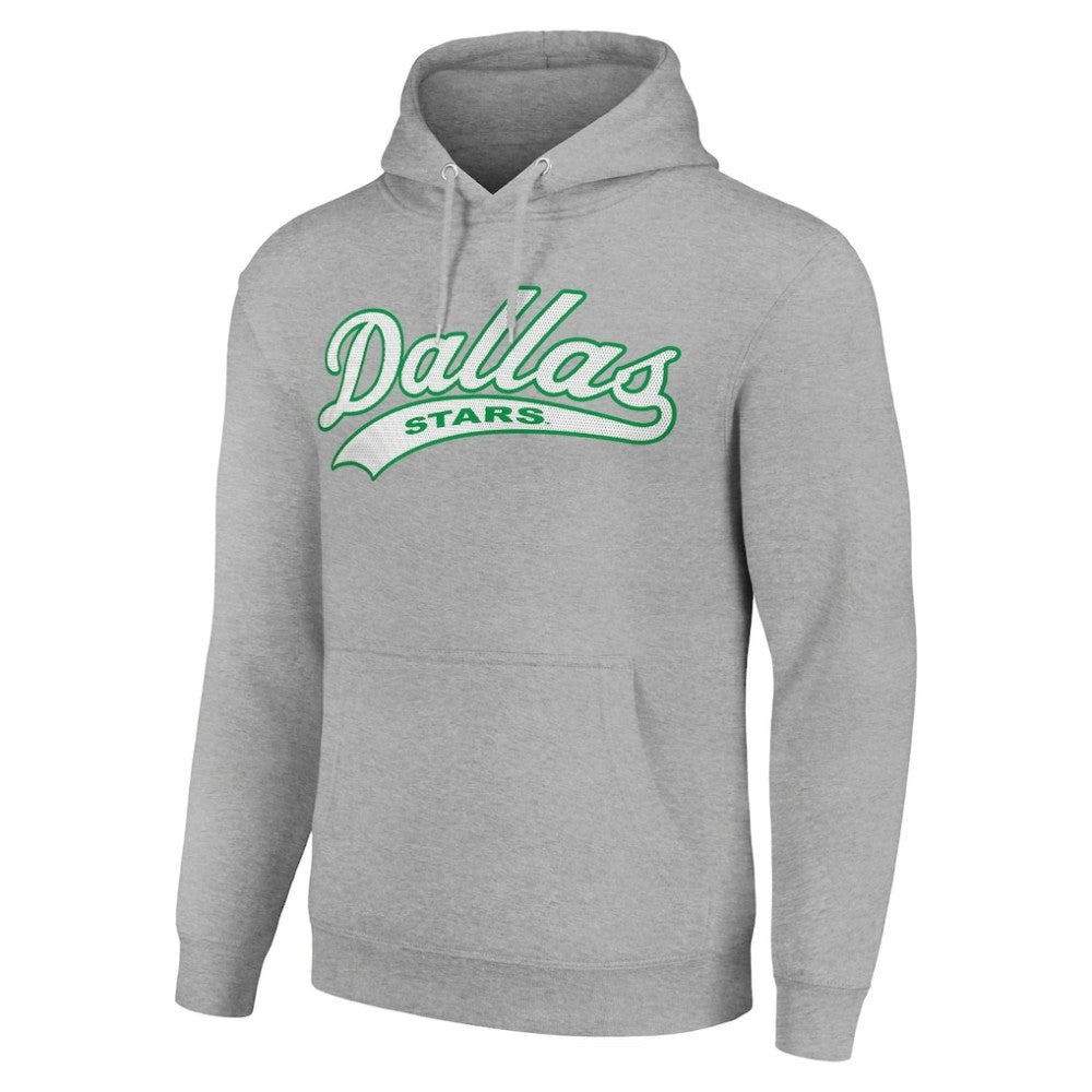 Dallas Stars Starter Tailsweep Fleece Tri-Blend Pullover Hoodie - Heather Gray Hoodies