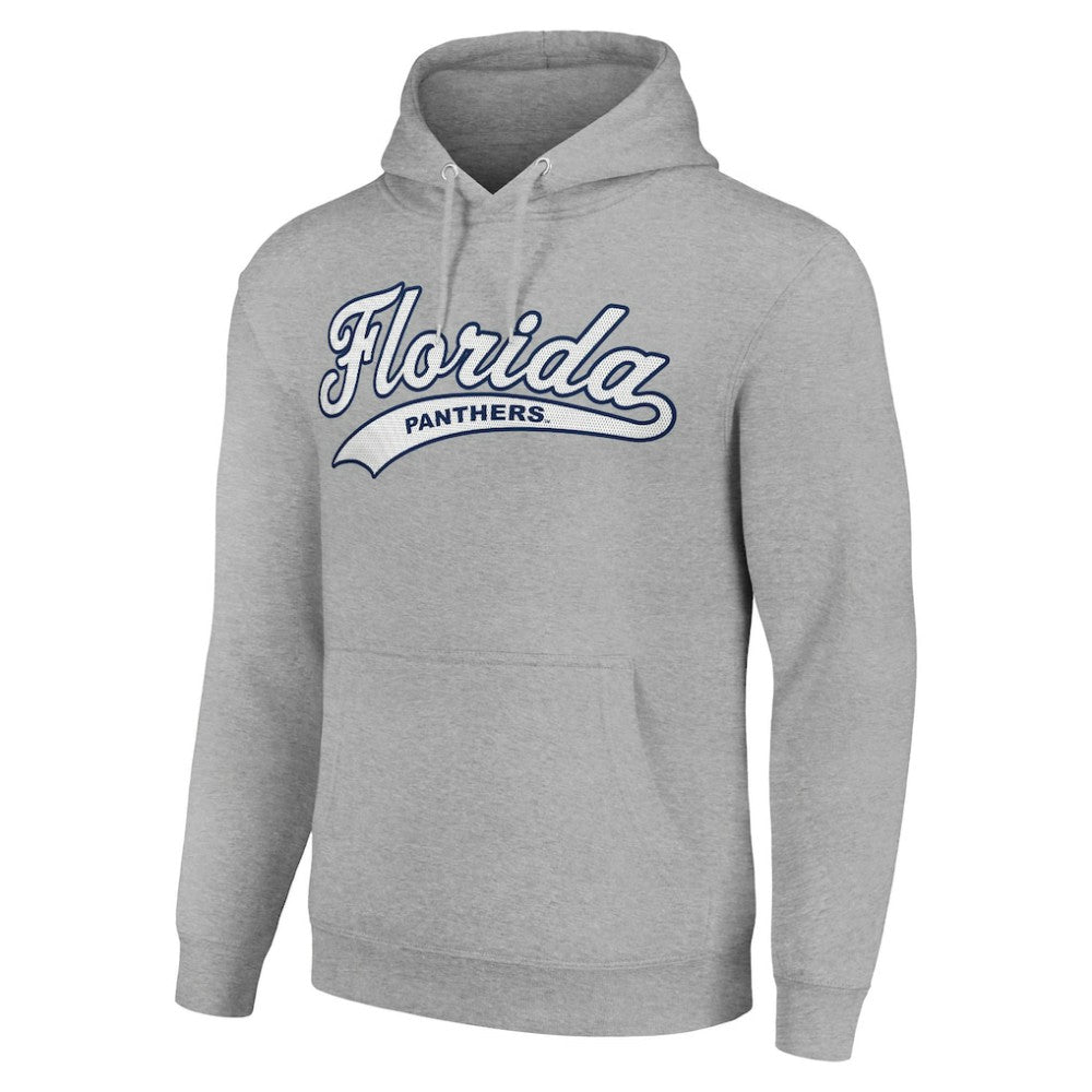 Florida Panthers Starter Tailsweep Fleece Tri-Blend Pullover Hoodie - Heather Gray Hoodies