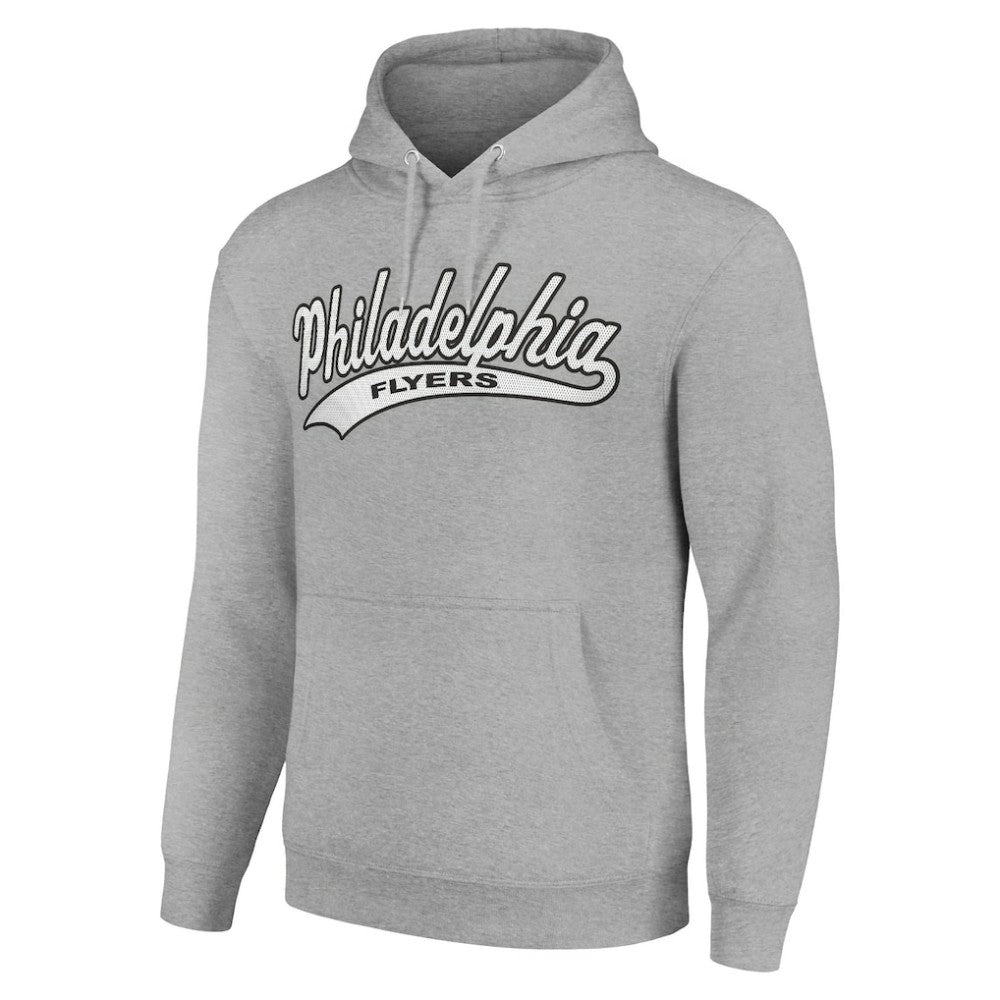 Philadelphia Flyers Starter Tailsweep Fleece Tri-Blend Pullover Hoodie - Heather Gray Hoodies