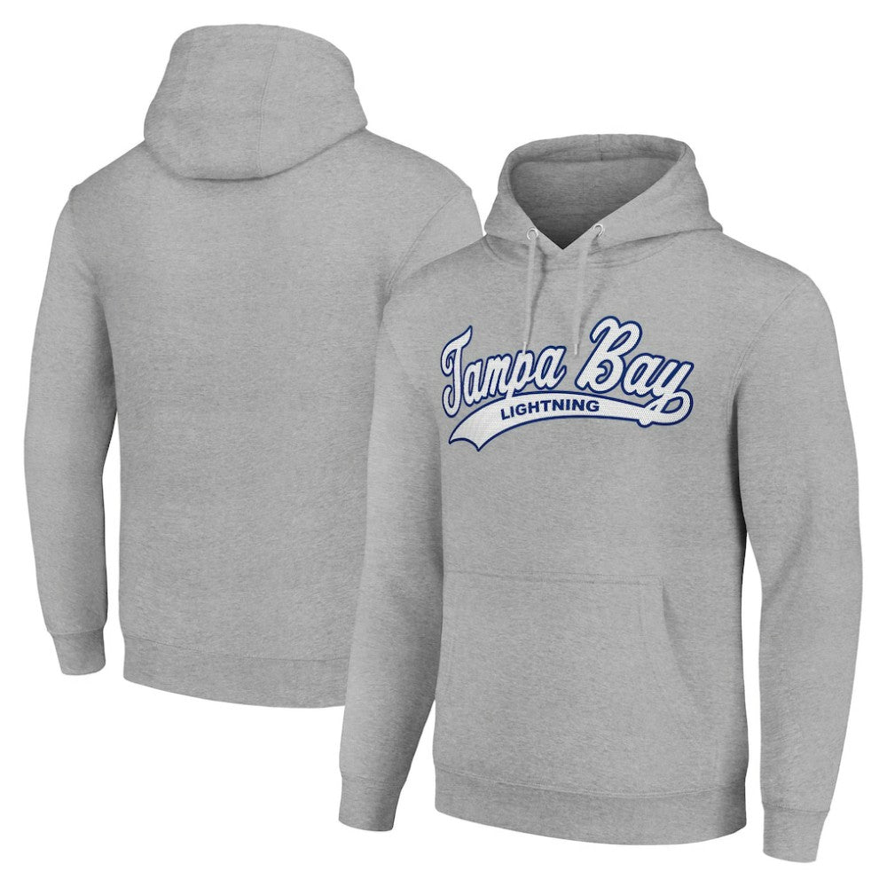 Tampa Bay Lightning Starter Tailsweep Fleece Tri-Blend Pullover Hoodie - Heather Gray Hoodies