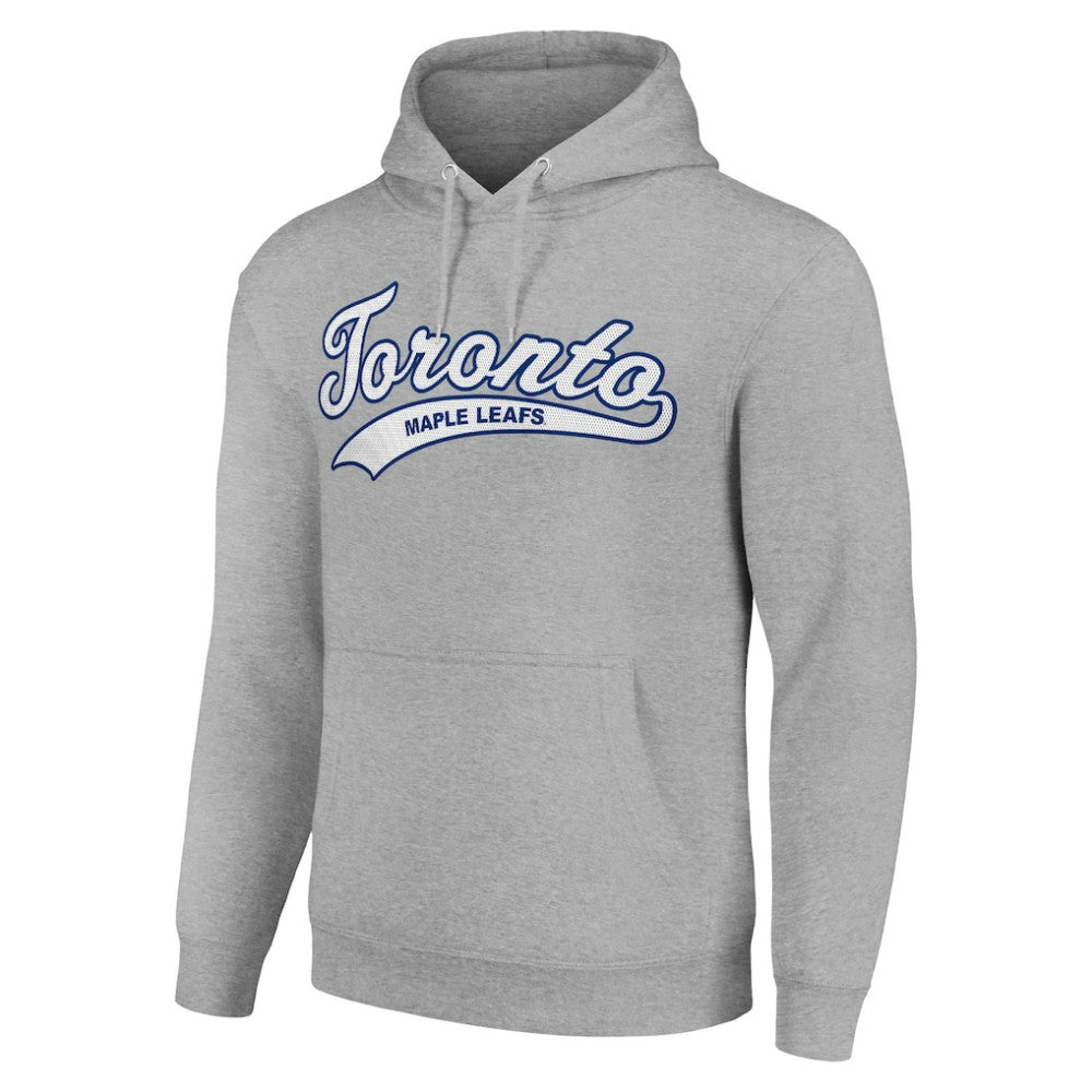 Toronto Maple Leafs Starter Tailsweep Fleece Tri-Blend Pullover Hoodie - Heather Gray Hoodies