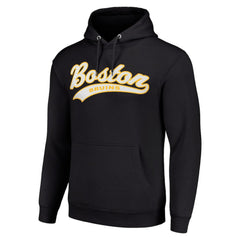 Boston Bruins Starter Tailsweep Fleece Tri-Blend Pullover Hoodie - Black Hoodies