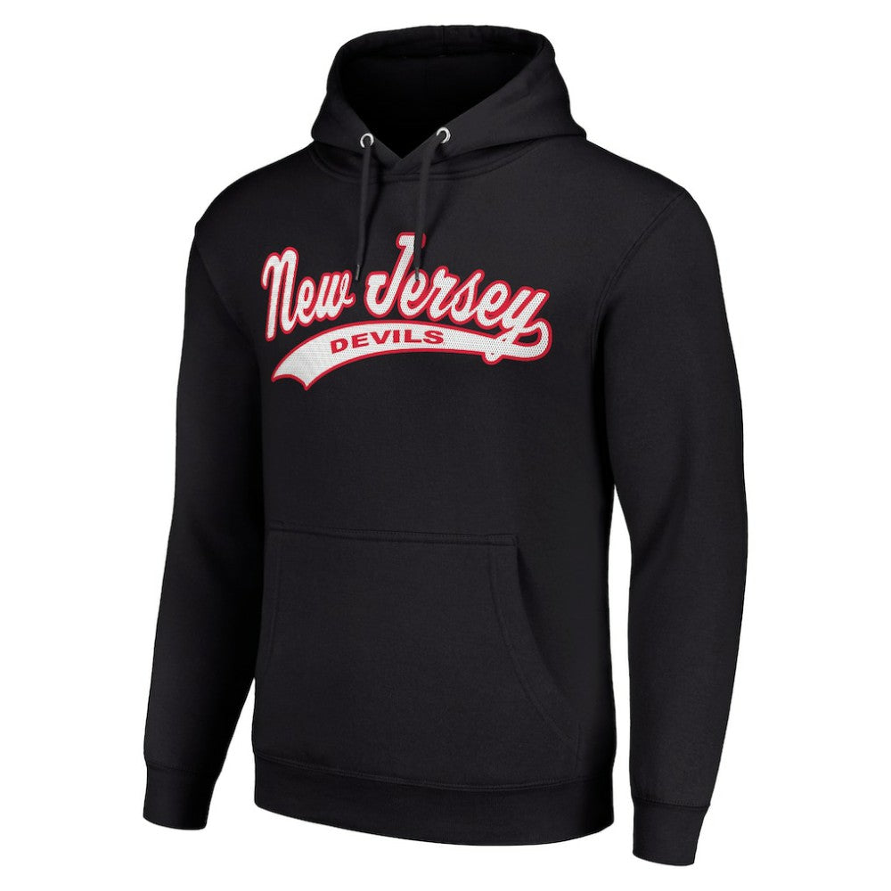 New Jersey Devils Starter Tailsweep Fleece Tri-Blend Pullover Hoodie - Black Jerseys