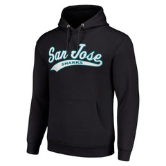 San Jose Sharks Starter Tailsweep Fleece Tri-Blend Pullover Hoodie - Black Hoodies