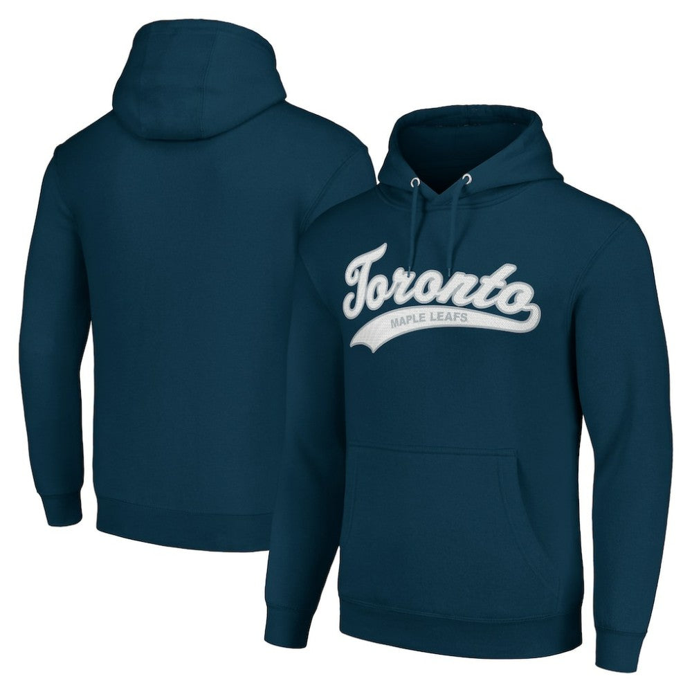 Toronto Maple Leafs Starter Tailsweep Fleece Tri-Blend Pullover Hoodie - Navy Hoodies