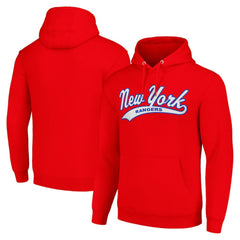 New York Rangers Starter Tailsweep Fleece Tri-Blend Pullover Hoodie - Red Hoodies